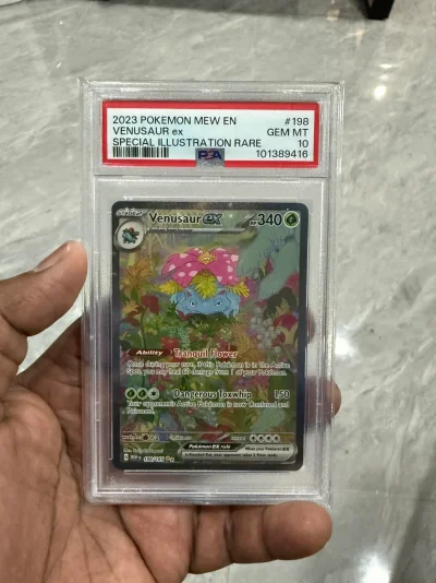 2023 POKEMON MEW EN-151 SPECIAL ILLUSTRATION RARE #198 VENUSAUR EX PSA 10